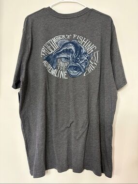 TrueTimber Fishing Gray Short-Sleeve Graphic Tee - Men's Casual Shirt